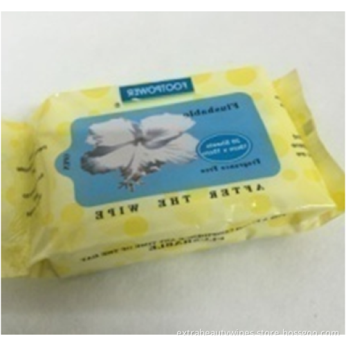 Lingettes humides jetables jetables dans le couvercle non tissé